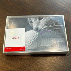 J.G.H. Notecards - Golf Theme - 12 Cards, 4 Card Styles